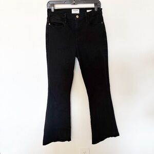 Frame Le High Flare High Rise in Film Noir Wash Jeans Size 29